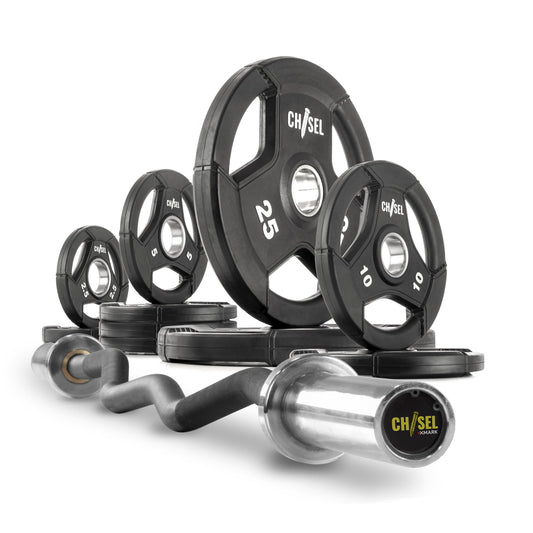 Chisel Weight Plates & Curl Bar Set - Complete Training Package