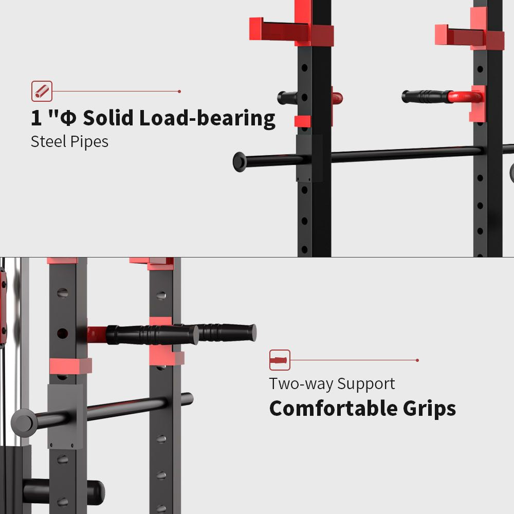 Power Cage, Home Adjustable Pullup Squat Rack Comprehensive Fitness power Rack