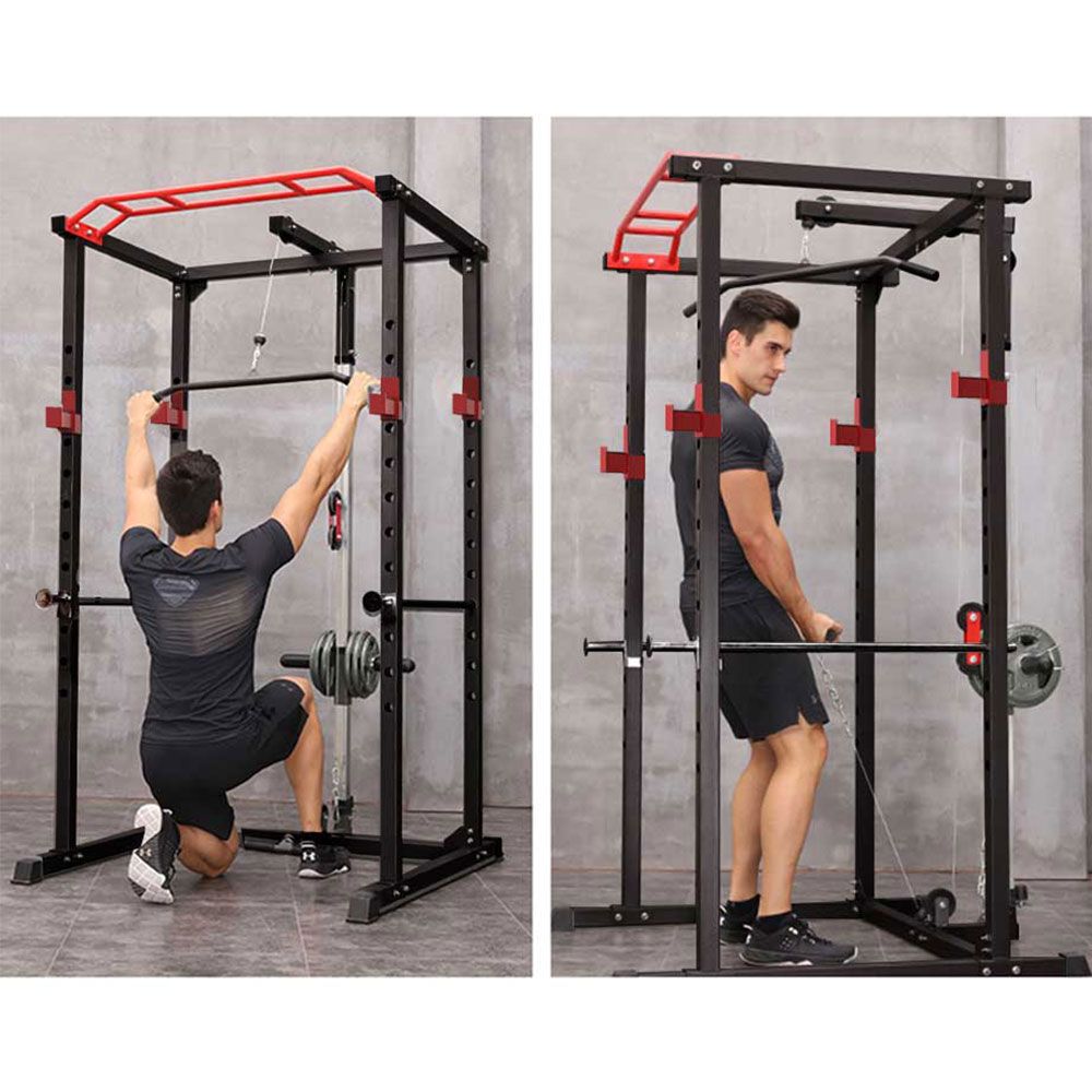 Power Cage, Home Adjustable Pullup Squat Rack Comprehensive Fitness power Rack