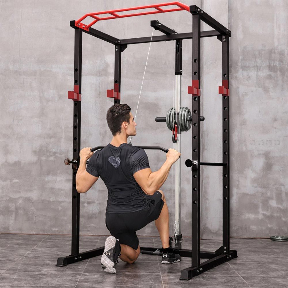 Power Cage, Home Adjustable Pullup Squat Rack Comprehensive Fitness power Rack