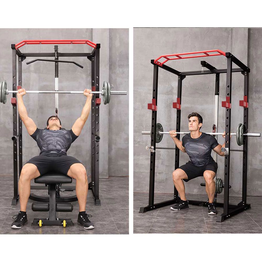 Power Cage, Home Adjustable Pullup Squat Rack Comprehensive Fitness power Rack